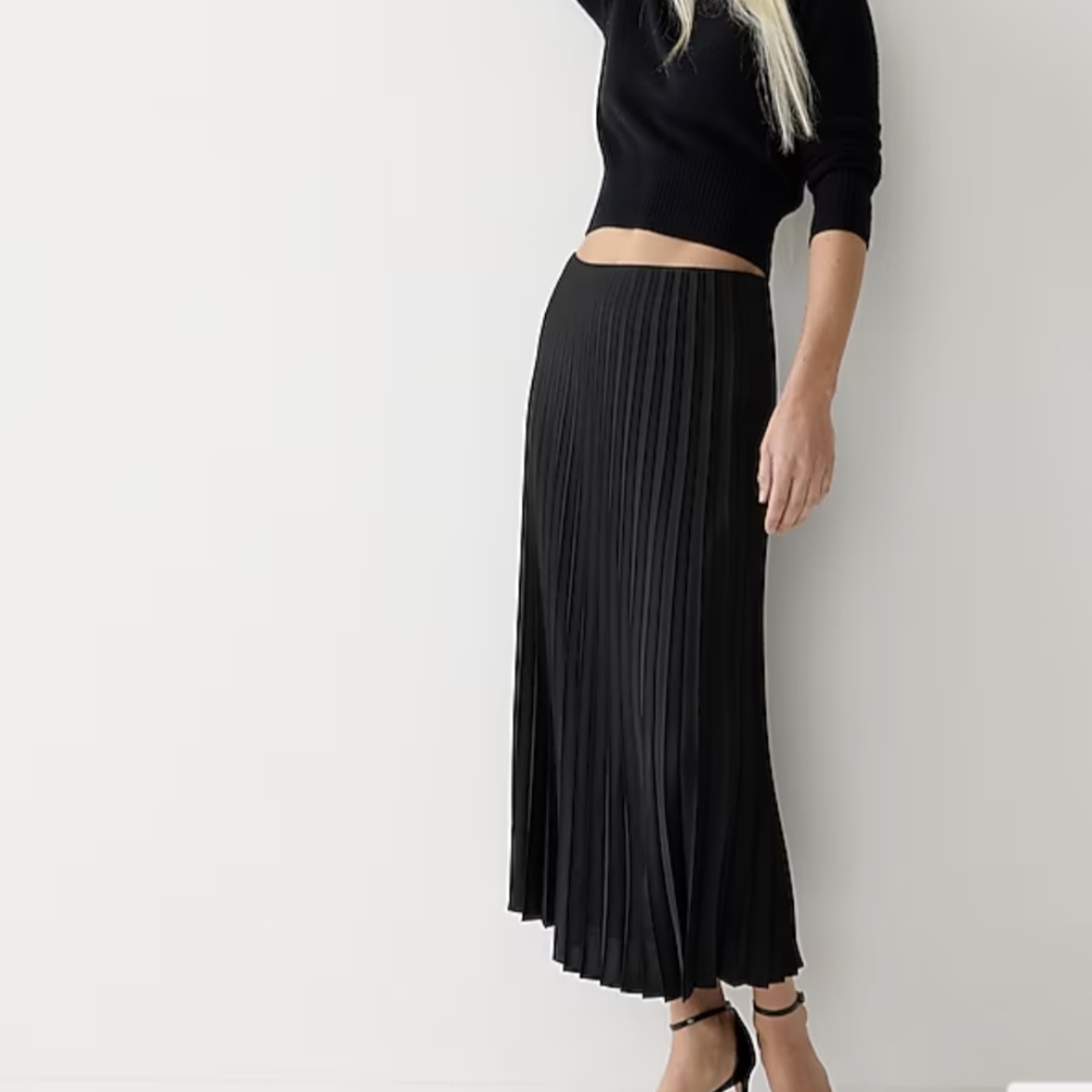 J crew midi pleated skirt